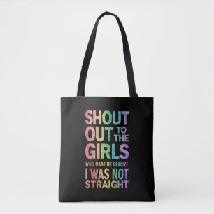 Ruf an die Mädchen Gay Pride Regenbogenflagge LGBT Tasche
