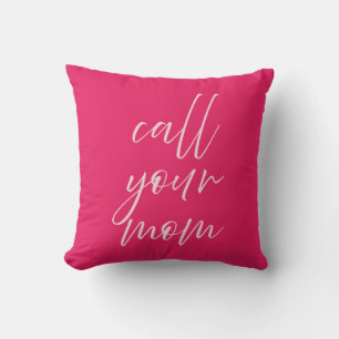 Ruf Deine Mama Kissen Preppy Pink College Wohnheim