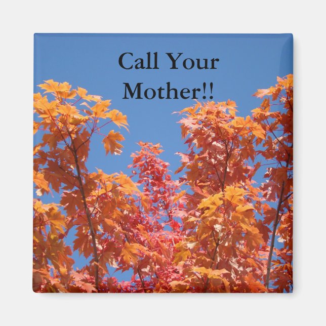 Ruf deine Mutter! Magnete Blue Sky Fall Trees Magnet (Vorne)