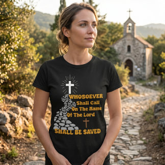 "Ruf den Herrn an", das Christliche Kreuz T-Shirt