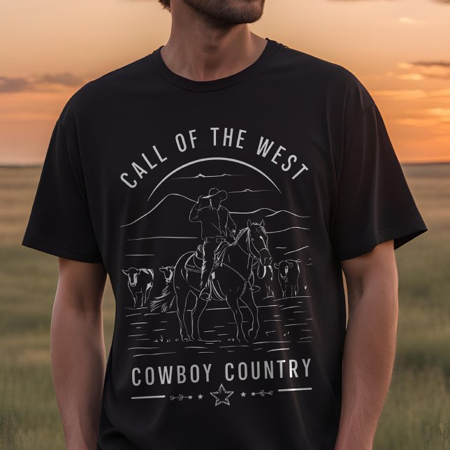 Ruf des Minimalistischen Cowboy im Westen T-Shirt (Von Creator hochgeladen)