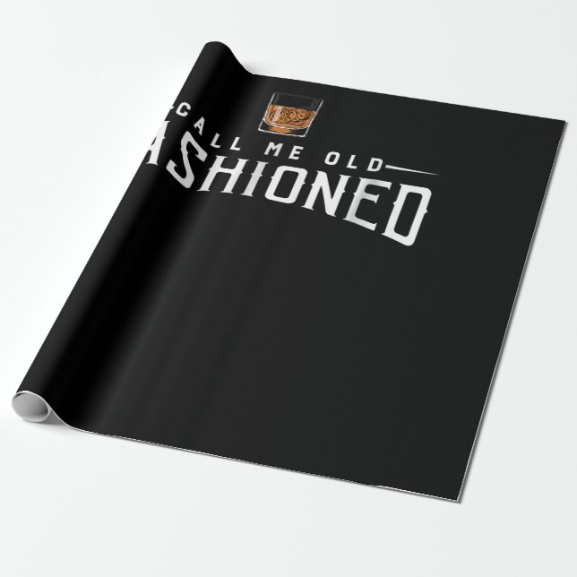 Ruf mich als altmodischen Whiskey an Geschenkpapier (Ungerollt)