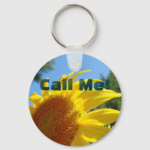 Ruf mich an! Schlüsselanhänger Sonnenblumen Blue S