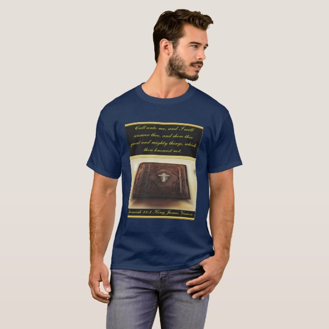 Ruf mich an, und ich werde dir Jeremija 33:3 antwo T-Shirt (Vorne ganz)