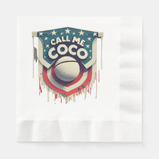 Ruf mich Coco als Champion an Serviette