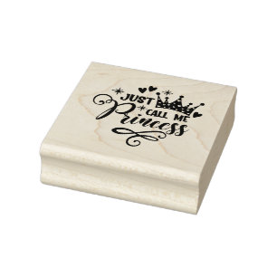 Ruf mich Princess-Briefmarke Gummistempel