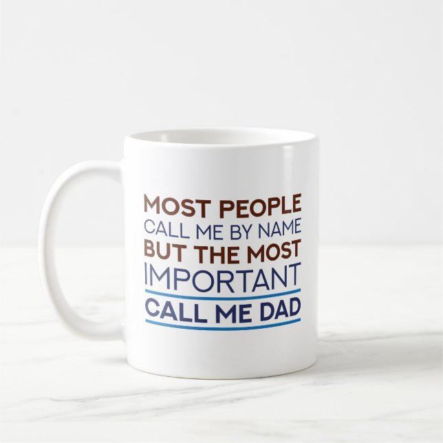Ruf mich Vater an Kaffeetasse (Links)