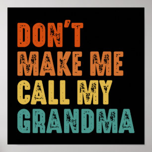 Ruf nicht meine Oma an Lustige Familie Poster