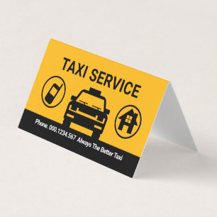 Ruf Taxi Für Transport Zielort Visitenkarten