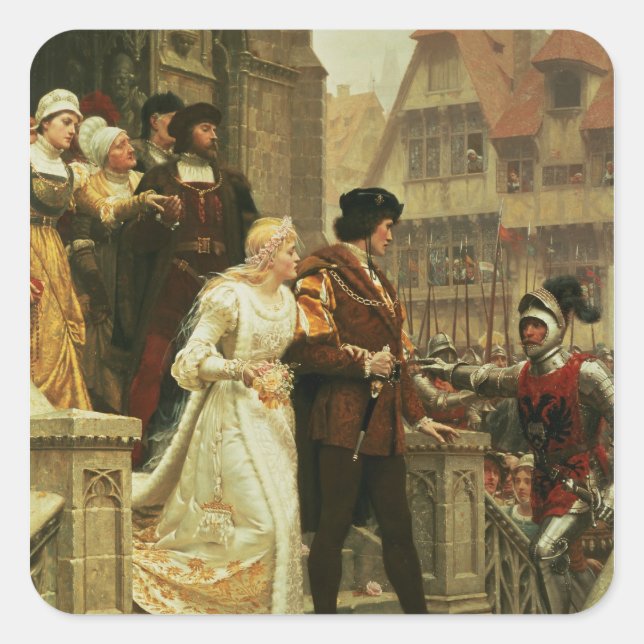 Ruf zu Waffen, 1888 Quadratischer Aufkleber (Vorderseite)