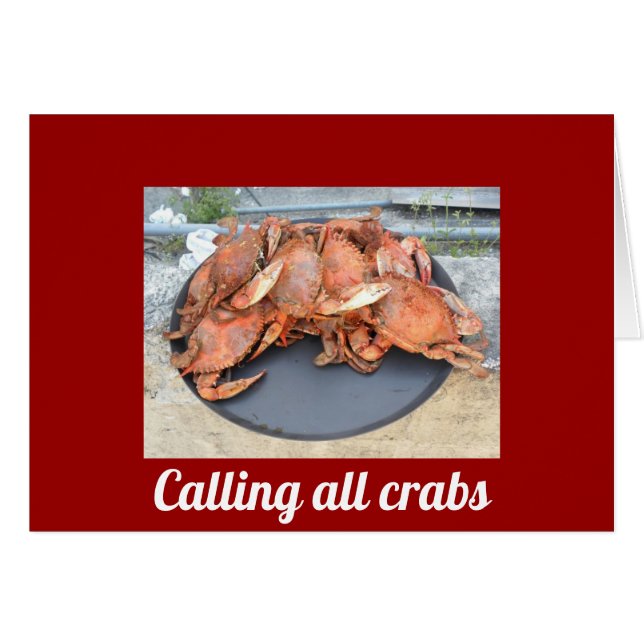 **RUFEN ALLER CRABS** FUNNY BIRTHDAY CARD (Vorderseite (Horizontal))