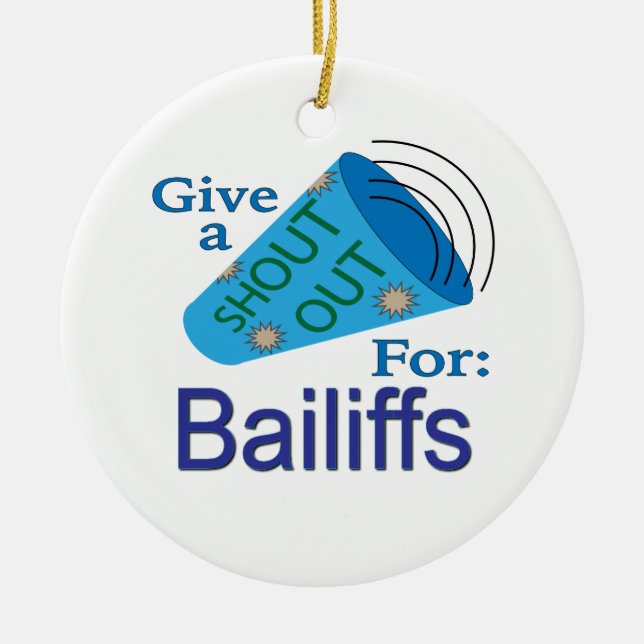 Rufen für Bailiffs Keramik Ornament (Vorne)