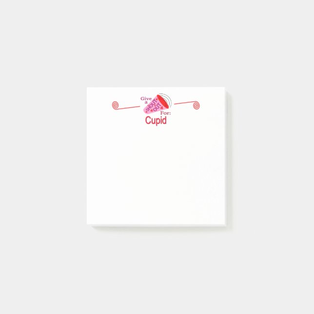 Rufen für Cupid Post-it Klebezettel (Vorderseite)