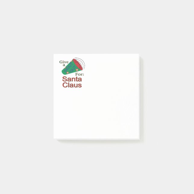 Rufen für den Weihnachtsmann Post-it Klebezettel (Vorderseite)