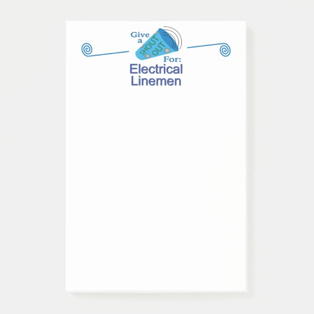 Rufen für elektrische Linemen Post-it Klebezettel (Vorderseite)