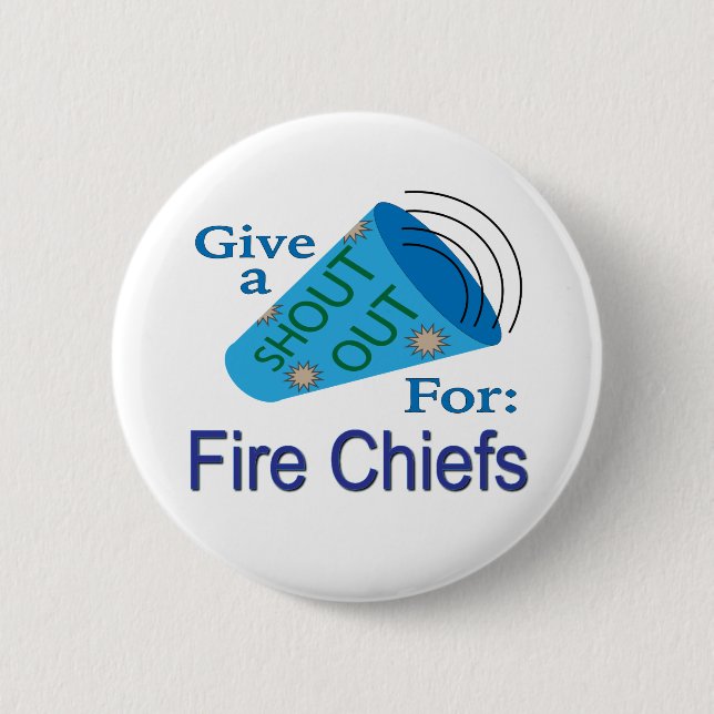 Rufen für Feuerwehrmänner Button (Vorderseite)