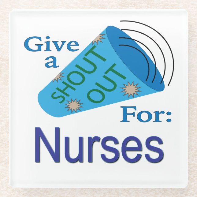 Rufen für Krankenschwestern Glasuntersetzer (Vorderseite)