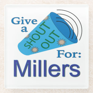 Rufen für Millers Glasuntersetzer