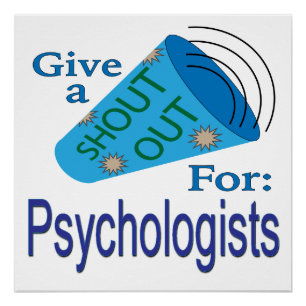 Rufen für Psychologen Poster