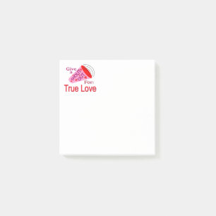 Rufen für wahre Liebe Post-it Klebezettel