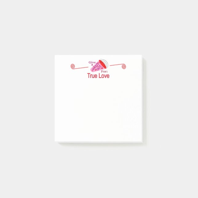 Rufen für wahre Liebe Post-it Klebezettel (Vorderseite)