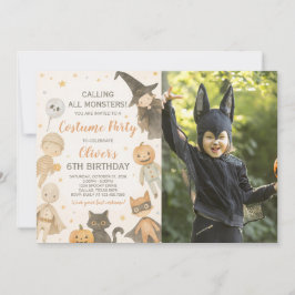 Rufen Sie alle Monster Halloween Foto Einladung