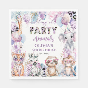 Rufen Sie alle Party Tiere Jungle Safari Geburtsta Serviette