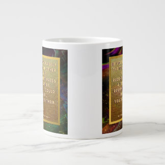 Rufen Sie auf und vergessen Sie die unruhigen Leut Jumbo-Tasse
