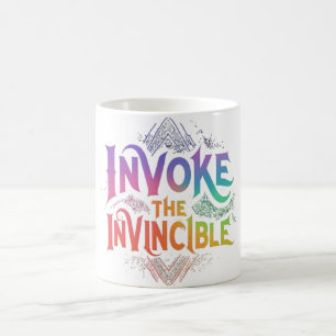 Rufen Sie das Unbesiegbare auf Kaffeetasse
