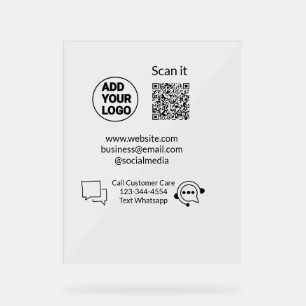 Rufen Sie den Text für die Kundenbetreuung auf, we Acrylschild