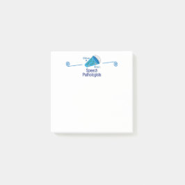 Rufen Sie die Sprachpathologen an Post-it Klebezettel