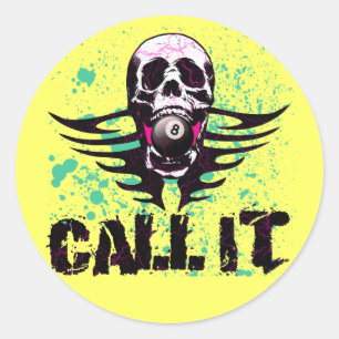 RUFEN SIE ES AN RUNDER AUFKLEBER