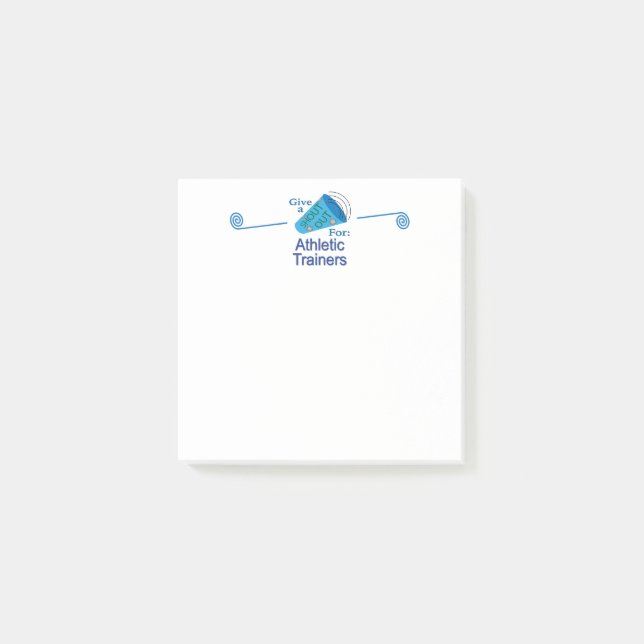 Rufen Sie für Sporttrainer aus Post-it Klebezettel (Vorderseite)