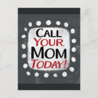 Rufen Sie Ihre Mama heute Postkarte an