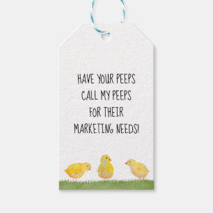 Rufen Sie Ihre Peeps meinen Peeps-Pop an Geschenkanhänger