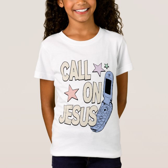Rufen Sie Jesus auf - Retro-Glaubensdesign T-Shirt (Vorderseite)