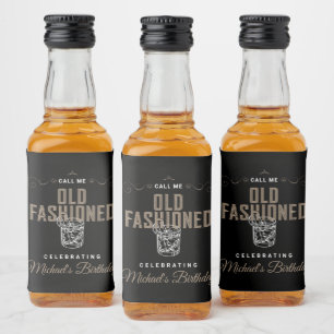 Rufen Sie mich Alt-modische Whiskey Bourbon Geburt Alkoholflaschenetikett