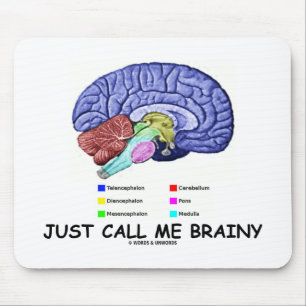 Rufen Sie mich einfach Brainy an (anatomische Mousepad