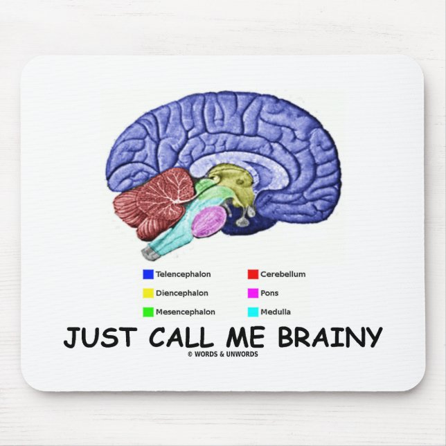 Rufen Sie mich einfach Brainy an (anatomische Mousepad (Vorne)