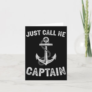 Rufen Sie mich einfach Captain Funny Pontoon Boat Karte