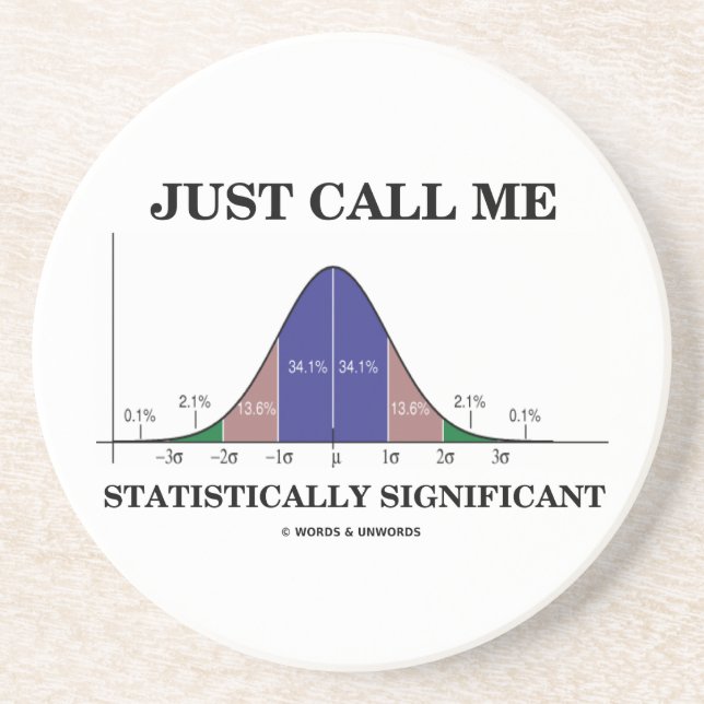 Rufen Sie mich einfach statistisch bedeutende Getränkeuntersetzer (Vorne)