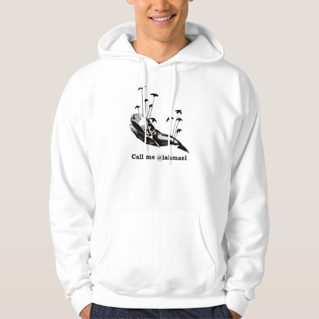 Rufen Sie mich @ishmael mit Kapuze Sweatshirt an (Vorderseite)