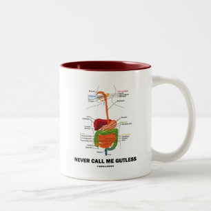 Rufen Sie mich nie Gutless an Zweifarbige Tasse