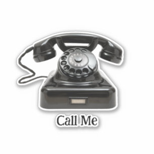 Rufen Sie mir altmodisches Telefon an Aufkleber