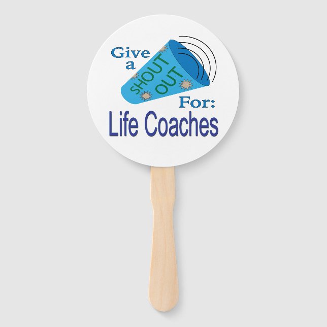 Rufen Sie sich aus für Life Coaches Fächer (Vorderseite)