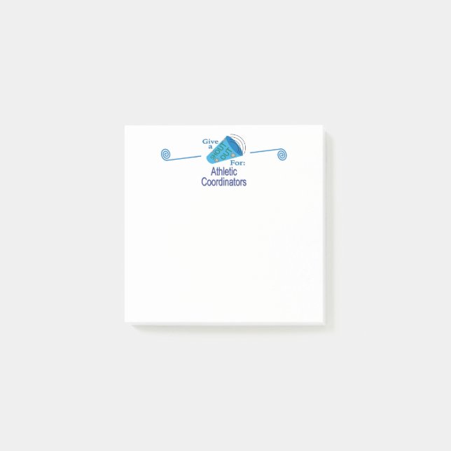 Rufen Sie sich für Athletikkoordinatoren aus Post-it Klebezettel (Vorderseite)