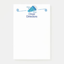 Rufen Sie sich für Chordirektoren aus Post-it Klebezettel