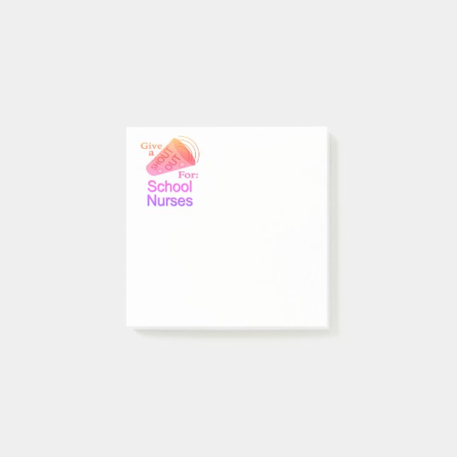 Rufen Sie sich für Schulkinder aus Post-it Klebezettel (Vorderseite)