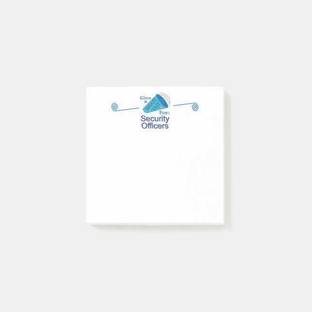 Rufen Sie Sicherheitsbeamte aus Post-it Klebezettel (Vorderseite)