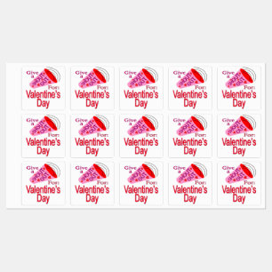 Rufen zum Valentinstag Etiketten